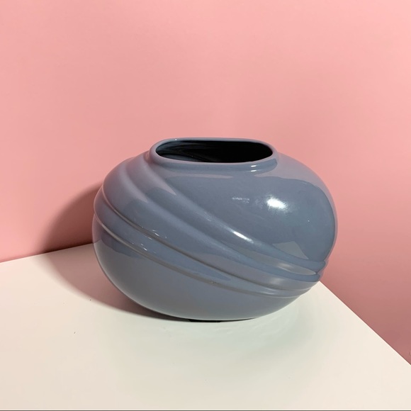 Vintage retro blue vase - Picture 2 of 3